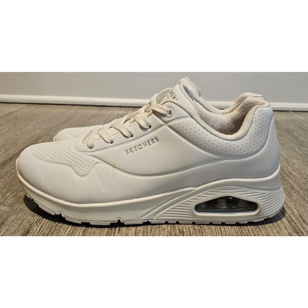 Skechers Uno Stand On Air White Sneakers Women's Size 9 Style 73690-W - Picture 12 of 13